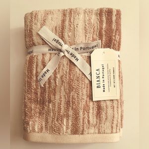 🎁2PC BIANCA Made in Portugal - Hand Towel Set - Pink Marble
